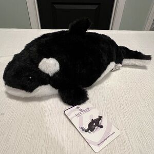 NWT Warmies Full Size Orca Heat or Cool Weighted Stuffed Animal French Lavender